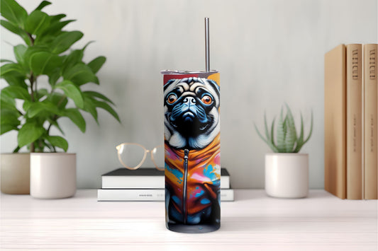 Pug Painting Tumbler