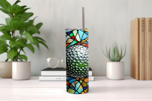 Stained Glass Golf Tumbler