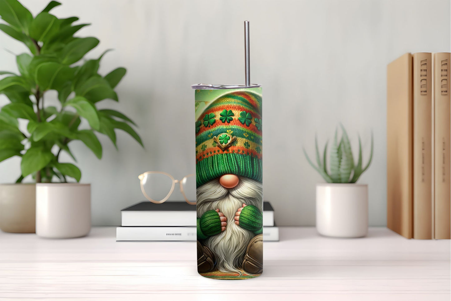 St. Patrick's Day Gnome Tumbler