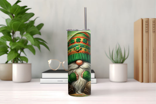 St. Patrick's Day Gnome Tumbler