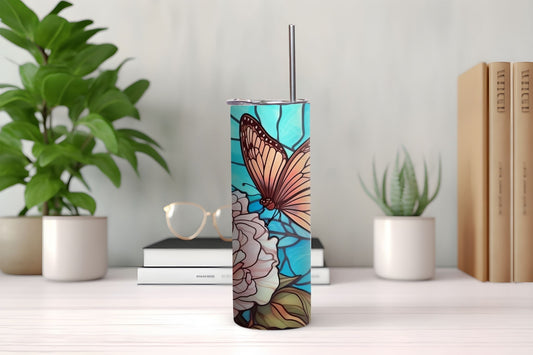 Butterfly Stained Glass 4 Tumbler