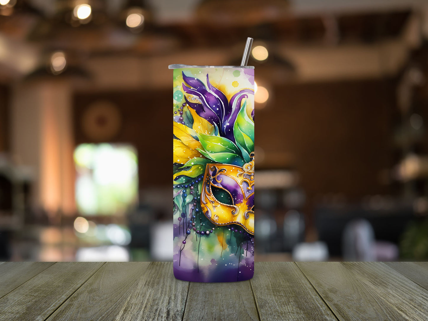 Mardi Gras Mask 7 Tumbler