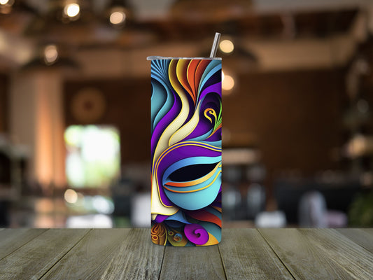 Mardi Gras Mask 4 Tumbler