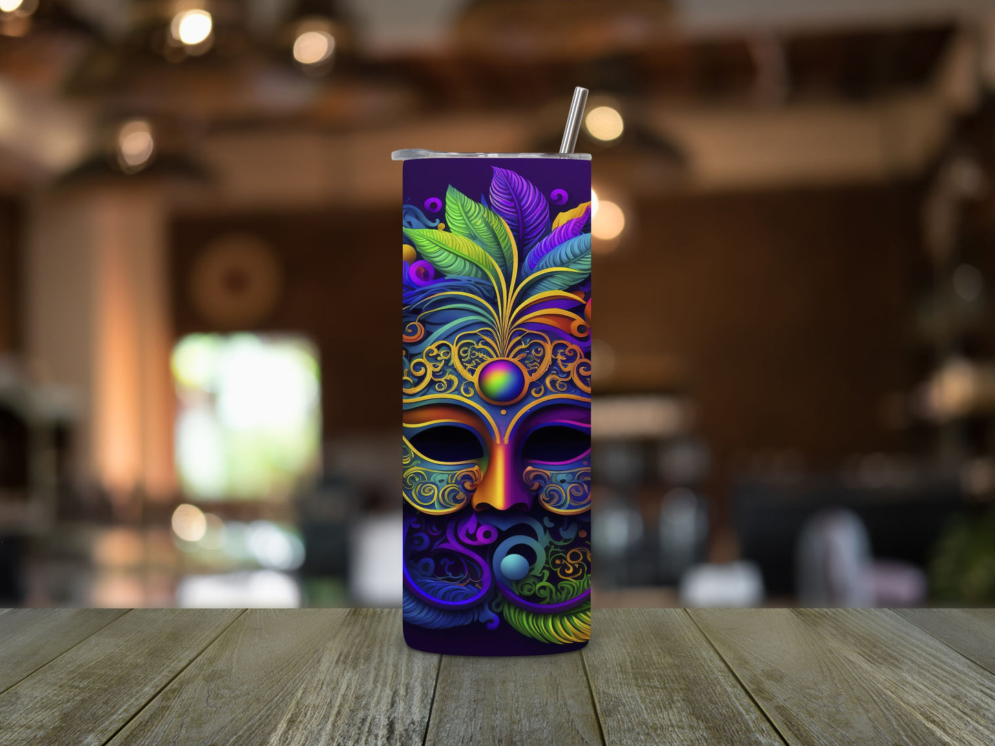 Mardi Gras Mask 2 Tumbler