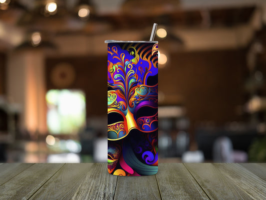 Mardi Gras Mask 6 Tumbler