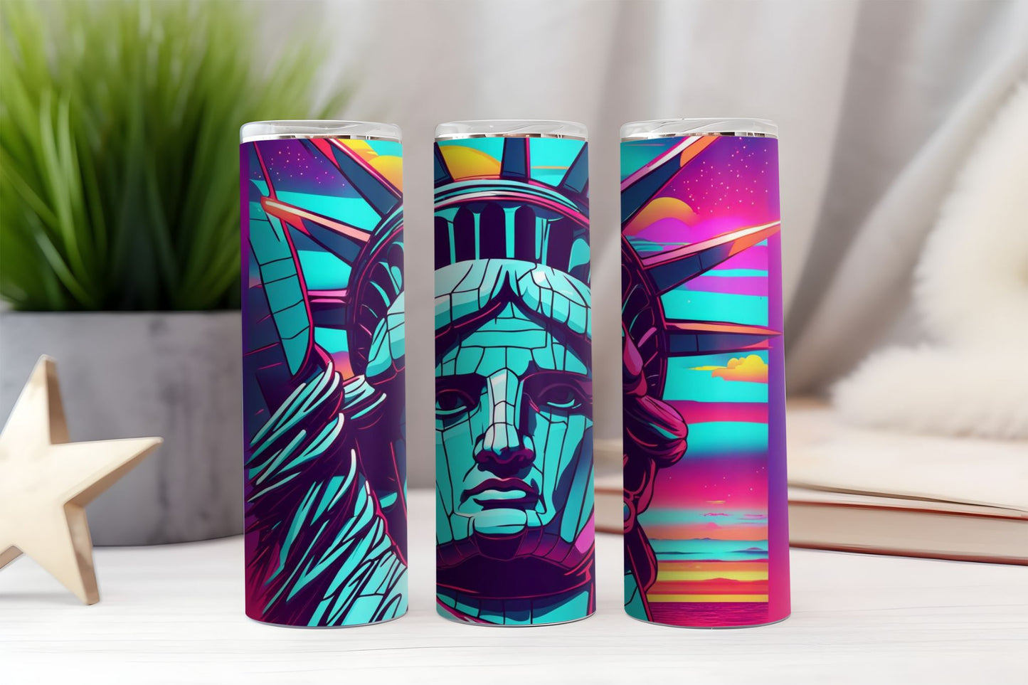 Pink Lady Liberty Tumbler