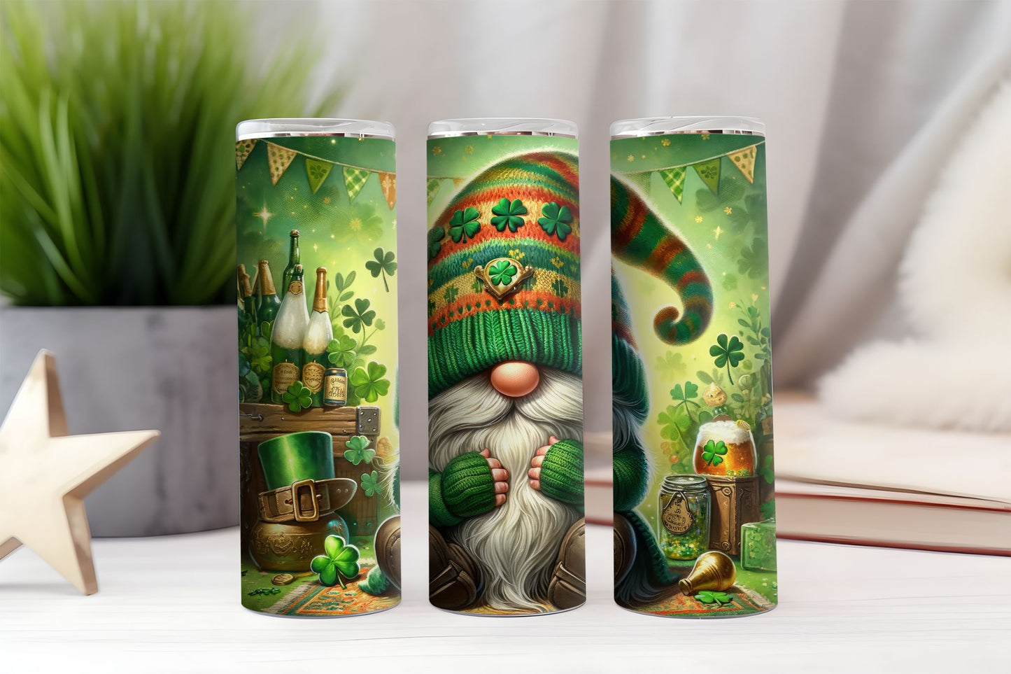 St. Patrick's Day Gnome Tumbler