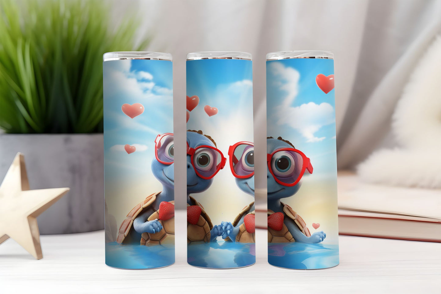 Lovey Dovey Turtles Tumbler