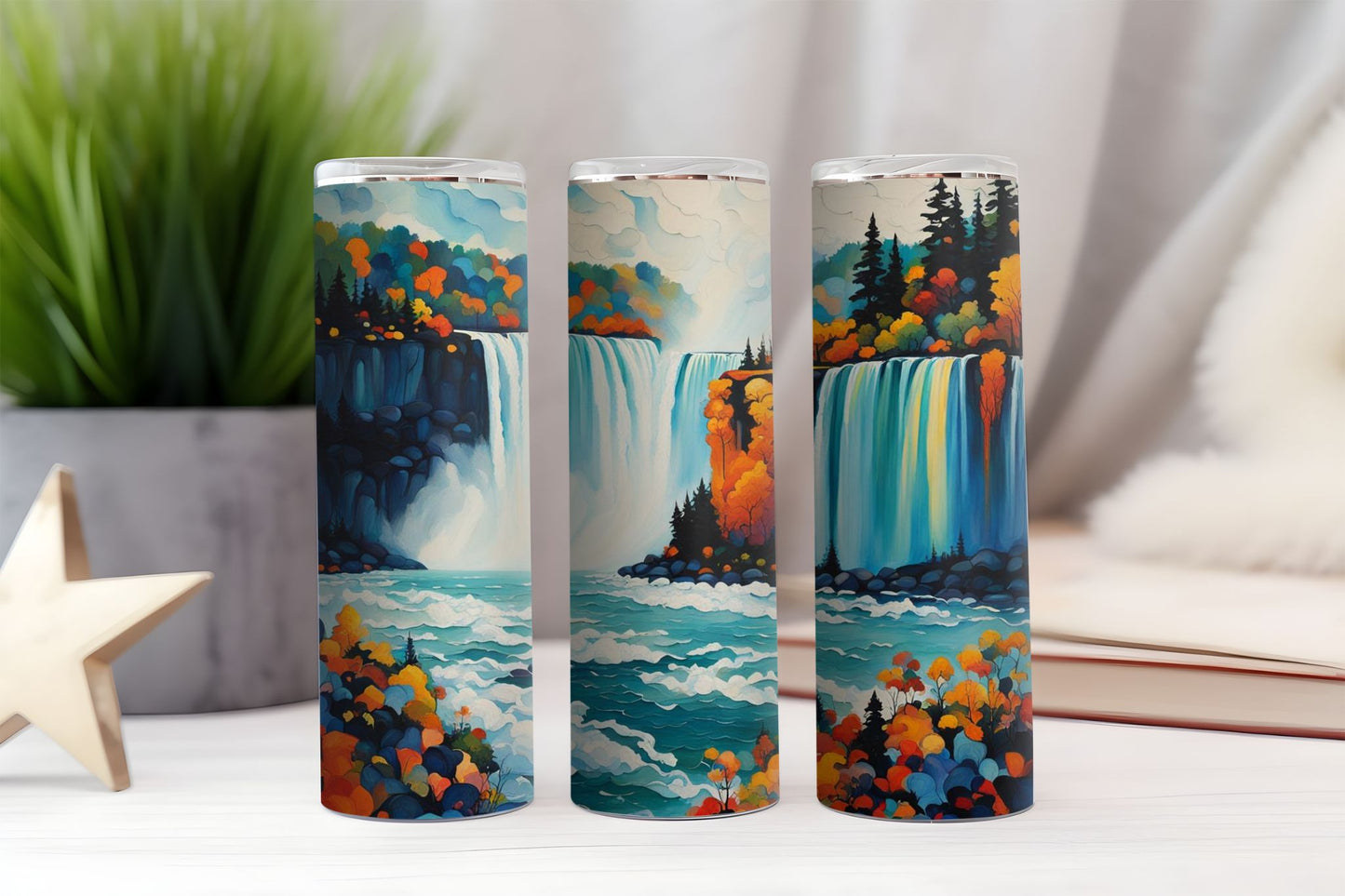 Painted Waterfall Tumbler
